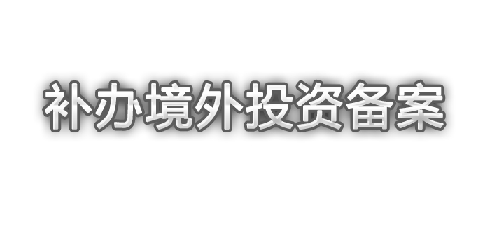 补办境外投资备案(ODI备案)